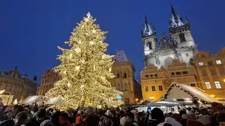 PRAHA - VIANOČNÉ TRHY - ROZSVIETENIE STROMČEKA
