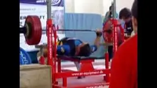 Jan Bast (SV Mot. Barth) 1.Vers. Bankdr&uuml;cken 257,5 kg - Deutsche Meisterschaften der Aktiven 2013