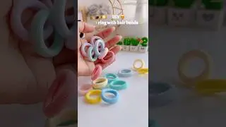 DIY Ring with Hair Bands 😍✨#shorts #art #diy #muktaartandcraft #youtubeshorts