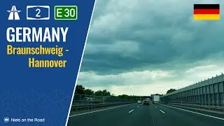 Driving in Germany: Autobahn A2 E30 from Braunschweig to Hannover