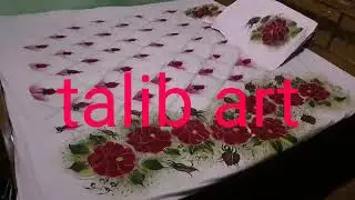 Fabric, Hand painted, Talib art,