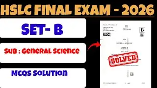 General Science Question Paper Solution Hslc 2026 | Asseb Hslc 2026 Class 10 Science Set A Mcqs |