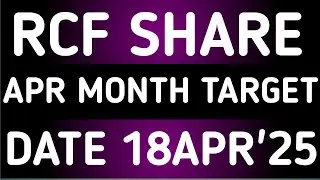 RCF STOCK LATEST NEWS 18APR'25/RCF SHARE LATEST ANALYSIS WITH TARGET FORECAST