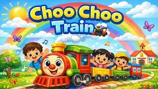 छुक-छुक रेल 🚆 | Choo Choo Train | Hindi Kids Rhyme