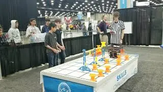 Team 10700B GMR from Great Minds Robotics scores 32 points in  driver skills round @ VEX Worlds 2019