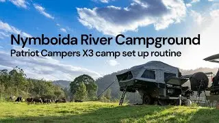 Patriot Campers X3 set up at Nymboida River campground