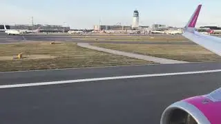 Wizzair a321 take off from Vienna International Airport to Ni&scaron;, Serbia 04/08/2019