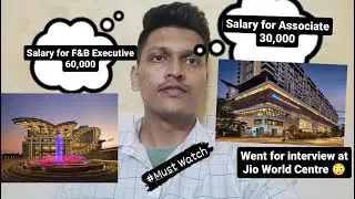 I Went For Interview At Jio World Centre || Salary At Jio World Centre 😳😳 #hotelmanagement