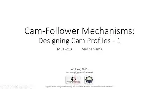 Cam Follower Mechanisms: Designing Cam-Profiles (part 1)