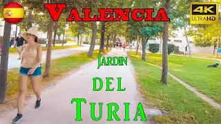 Valencia 4K Walking Tour: The best way to explore this beautiful city. || Jardin del Turia
