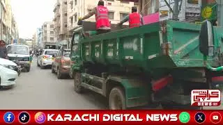 Action of Cantonment Board Clifton in Tauheed Commercial area of ​​Karachi | Karachi Digital Network