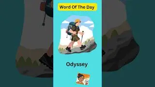 Word of the day || ODYSSEY  meaning in hindi|| Day-52 ||#shortsfeed #odyssey #adventure #trending