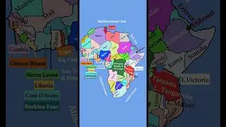Карта африканских стран #uppsc #карты #африка #africamap #upsc #ssc #география #cognitoias #вирусный