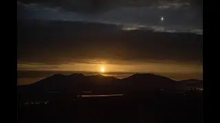 🌟 Jupiter and the Moon 🌕 Rising over Maine Mountains ⛰🌲