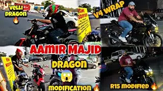 @theamirmajid Dragon wrap modified 🔥 only one in India 🇮🇳 | R15V4 black Beast wrap modified 🔥