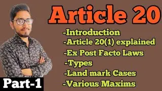 Article 20(1) of Indian Constitution, Ex-Post-Facto-Laws, #law_with_twins #indian_polity