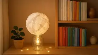 DIY Paper Lamp Decor | Cozy Reading Corner Setup | Handmade Room Light Ideas