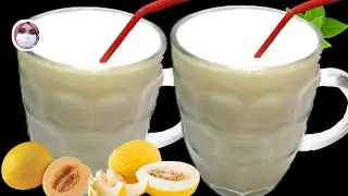 Melon Milkshake Commercial Recipe | Muskmelon  Milkshake| Yummy Kharbuje Shake Recipe