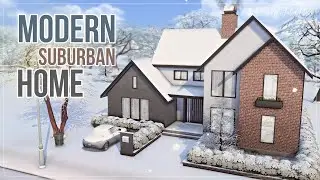 Современный Пригородный Дом🏠│Строительство│Modern Suburban Home│SpeedBuild│NO CC [The Sims 4]