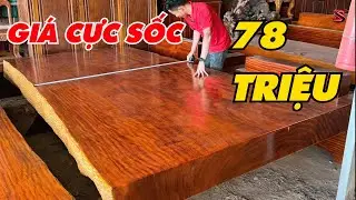 Sập 1 tấm Cẩm Hồng 3m05 &ndash; Giải ph&aacute;p cho nh&agrave; phố muốn chơi gỗ nguy&ecirc;n khối | Sơn Sập Gỗ