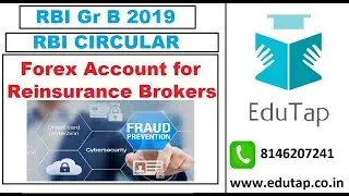 RBI Circular|Forex Account for Reinsurance Brokers|MCQs|RBI Gr B|SEBI Gr A|2019