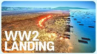 WW2 U.S. Soldiers Landing vs Medieval ARMY - Ultimate Epic Battle Simulator 2 UEBS 2 (4K)