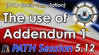 PATH Session 5.12 - The use of Addendum 1 of NCB Calculation.