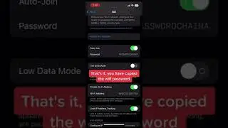 How to show WiFi Password on #iphone