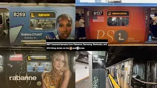 BMT Canarsie/Jamaica Line: Rabanne, Samsung, Starbucks, and NYS Wrap Action on the (L) and (J) Lines