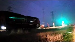 Canadian National Driving North Through Plainfield, Illinois