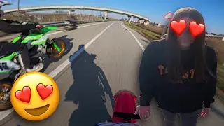 UNA RAGAZZA MI FA PROVARE IL SUO 125 2T😏 HONDA CRF 450🥇 VS KAWASAKI KXF 450💫 | RADUNO DA PANICO🔥