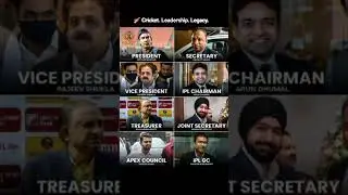 Meet the New BCCI Officials Leadership Team 🏏🇮🇳