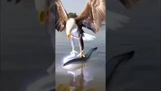 Eagle vs Electric Eel Gone Wrong ⚡Auro    Nature | #shorts | Ai shorts