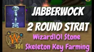 Wizard101 Jabberwock 2 round strategy (Stone Skeleton Key farming)