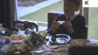 1960s UK Family Lunch, 16mm Colour Home Movies