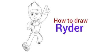How to draw Ryder from Paw Patrol