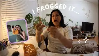 Crochet with me | frogging an old WIP and making a bag