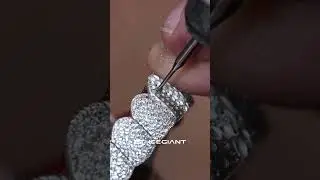 Processing Pave setting diamond custom iced out grillz🤘