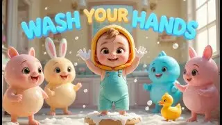 Washes Hands with Bubble Friends  | Baby Bibi Learning Series | Nursery Song for Kids