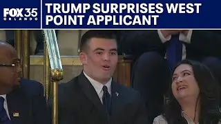 Donald Trump speech: President surprises West Point applicant with his acceptance