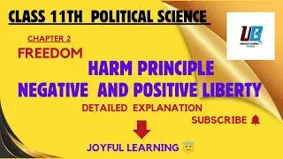Freedom : Harm Principle| Negative and Postive liberty| Class 11| Political Science| Chapter 2