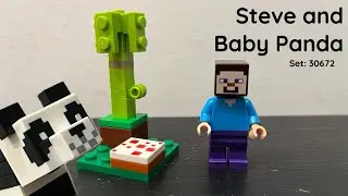 Lego Minecraft Steve and Baby Panda Polybag | Set: 30672