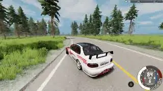 Touring car vs Tree Realistic Crash