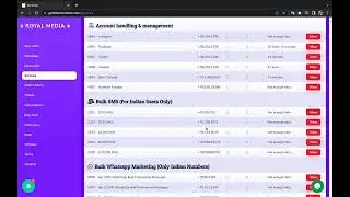 Placing orders from the Services page - Royal Media Entertainment LLP