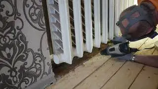 Шлифовка деревянного пола после снятия краски алмазной фрезой. ч.2