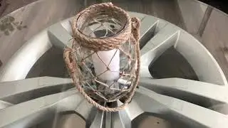 RICICLARE BARATTOLI  DI VETRO COME LANTERNA DA TAVOLO