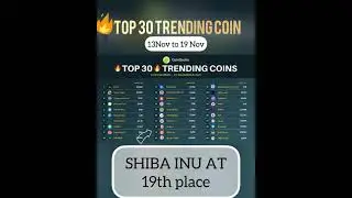 Top 30 Trending coins / shiba inu / shibarium