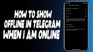 How to show Offline in telegram when I am Online?