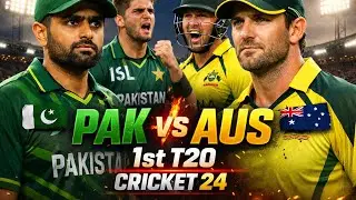 Pakistan vs Australia 1st T20 in Cricket 24 on PS4 Slim 1 TB