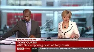Clive Myrie and Kasia Madera break the news on the death of the Hollywood legend Tony Curtis